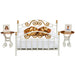 Lundby Poppenhuis bed met nachtkastje set, 10-delig poppenhuis accessoires - slaapkamer meubels voor miniatuur huis - poppenaccessoires set met poppen tweepersoonsbed voor 11 cm poppen
