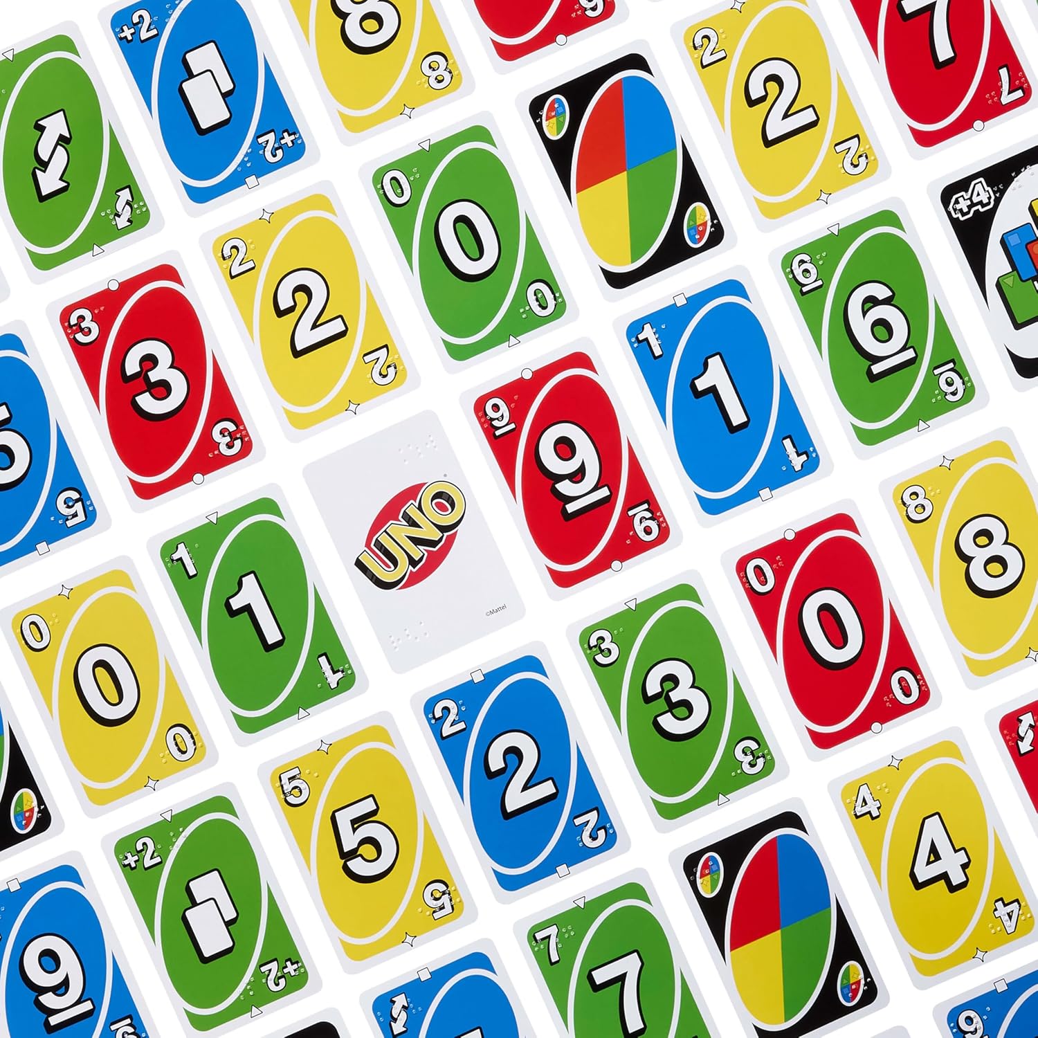 Mattel Games UNO Braille Card Game with Deck Specially Designed for Blind & Low-Vision Players for Kids, Family Nights & Parties, JMK87