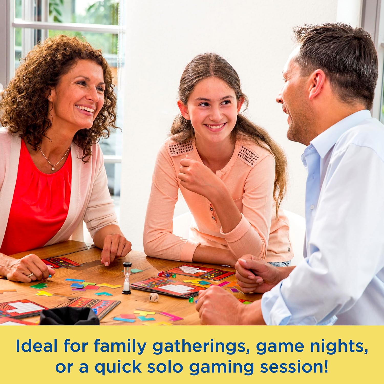 Thames & Kosmos Ubongo! Classic, Tile Puzzle Game, Family Games for Game Night, Board Games for Adults and Kids, For 1 to 4 Players, Age 8+