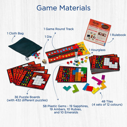 Thames & Kosmos Ubongo! Classic, Tile Puzzle Game, Family Games for Game Night, Board Games for Adults and Kids, For 1 to 4 Players, Age 8+