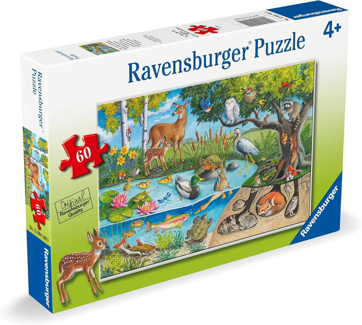 Ravensburger Animals Above & Below - Educational Toys for Kids - 60 Piece Jigsaw Puzzle - 4 Years +