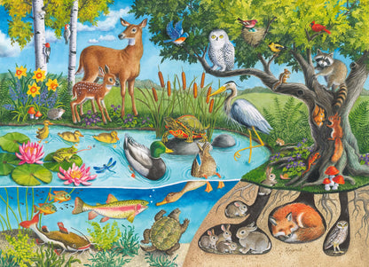 Ravensburger Animals Above & Below - Educational Toys for Kids - 60 Piece Jigsaw Puzzle - 4 Years +