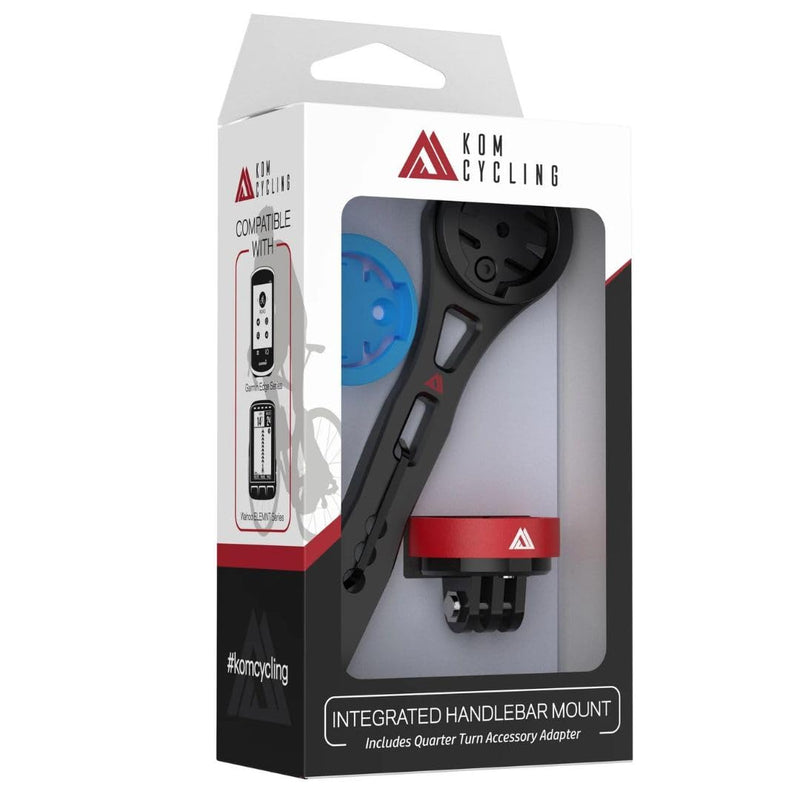 KOM Cycling Integrated Handlebar Mount Wahoo Mount for Integrated Handlebars Made with CNC Alumninumn fits Bars Such as Shimano, FSA, Canyon, Ritchey, and Many Others! (Mount with GoPro Adapter