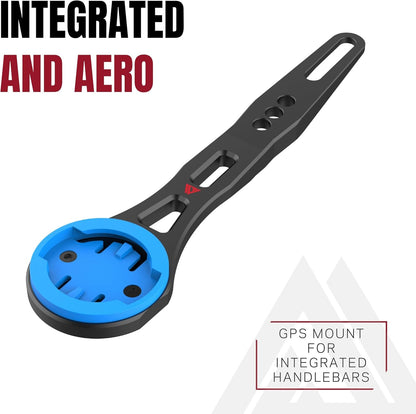 KOM Cycling Integrated Handlebar Mount Wahoo Mount for Integrated Handlebars Made with CNC Alumninumn fits Bars Such as Shimano, FSA, Canyon, Ritchey, and Many Others! (Mount with GoPro Adapter