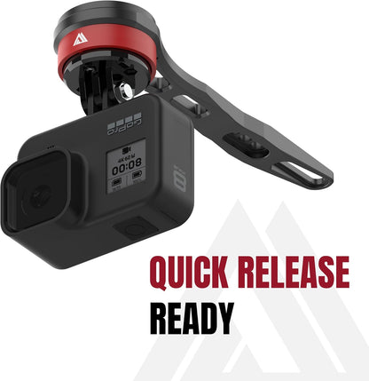 KOM Cycling Integrated Handlebar Mount Wahoo Mount for Integrated Handlebars Made with CNC Alumninumn fits Bars Such as Shimano, FSA, Canyon, Ritchey, and Many Others! (Mount with GoPro Adapter