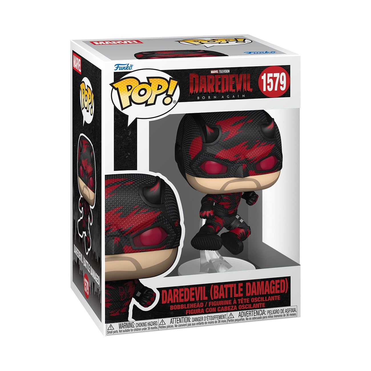 Funko POP! Marvel: Daredevil: Born Again - Daredevil - Battle Damaged - Sammelbare Vinylfigur - Geschenkidee - Offizielles Merchandise - Spielzeug für Kinder & Erwachsene - Modellfigur für Sammler