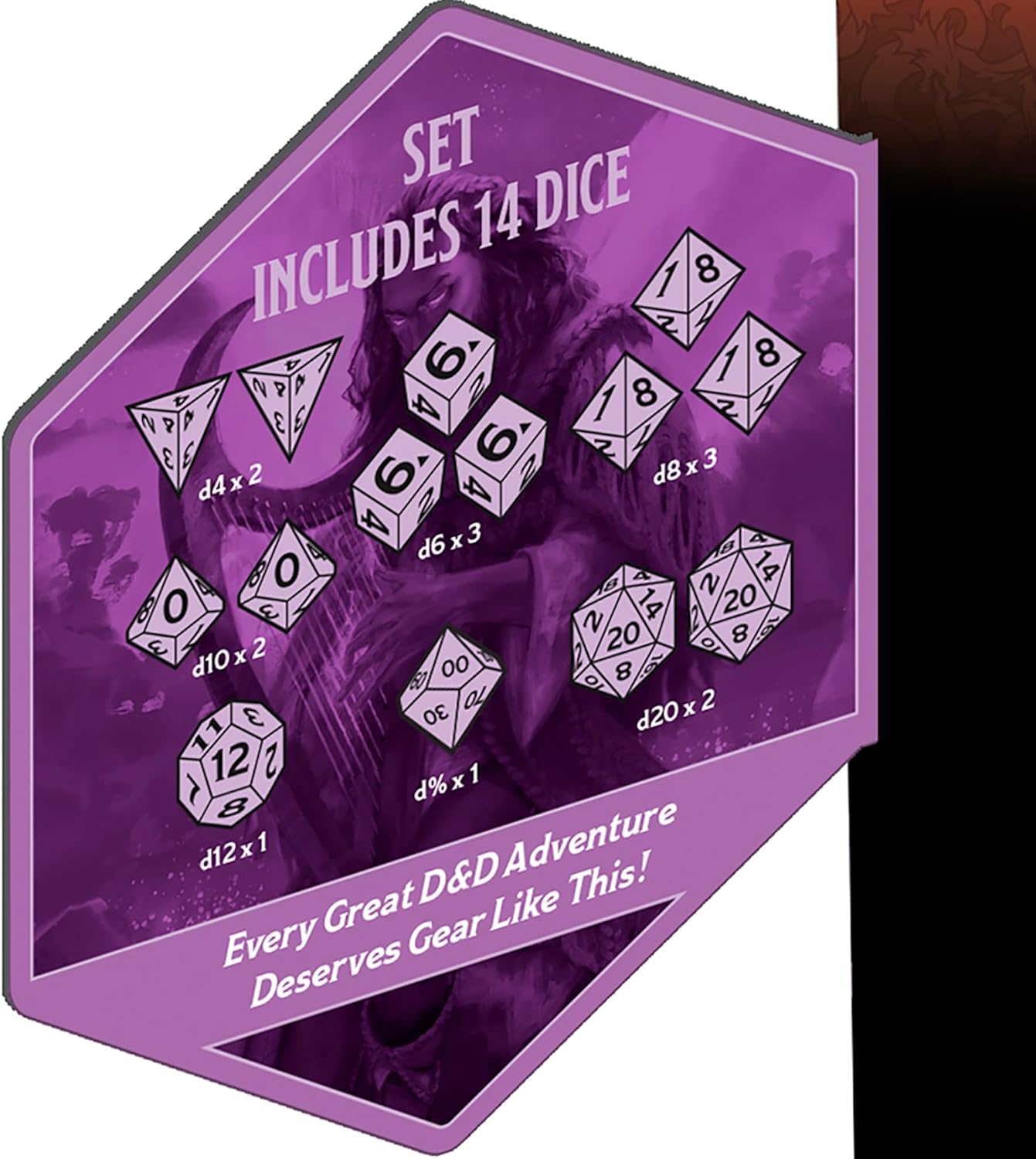 Dungeons & Dragons Bard Adventure Dice: 14ct Blue & Black by SIRIUS DICE