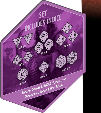Dungeons & Dragons Bard Adventure Dice: 14ct Blue & Black by SIRIUS DICE