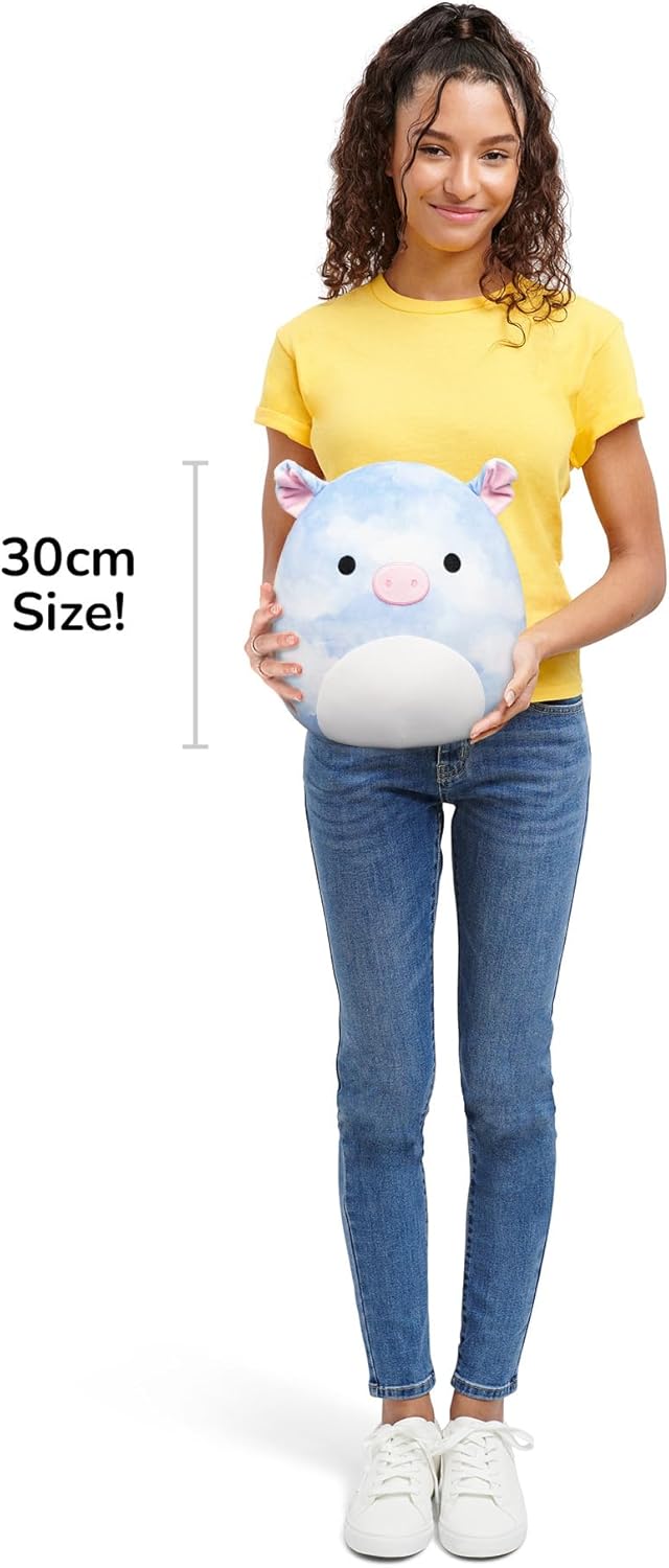 Squishmallows Original 12-Inch Nisbet the Blue Tie Dye Pig - Official Jazwares Plush