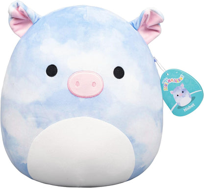 Squishmallows Original 12-Inch Nisbet the Blue Tie Dye Pig - Official Jazwares Plush