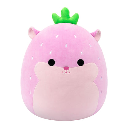 Squishmallows Original 16-Inch Davi the Strawberry Hamster - Official Jazwares Plush
