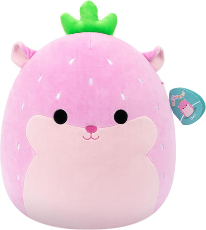 Squishmallows Original 16-Inch Davi the Strawberry Hamster - Official Jazwares Plush