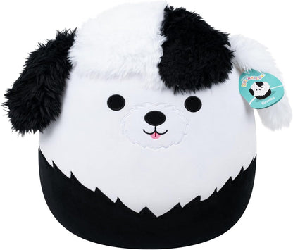 Squishmallows Original 16-Inch Brooks the Black and White Sheepadoodle - Official Jazwares Plush