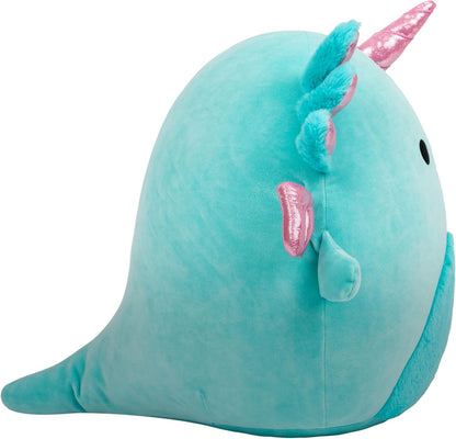 Squishmallows Original 16-Inch Bellamy the Teal Axolotl Alicorn - Official Jazwares Plush