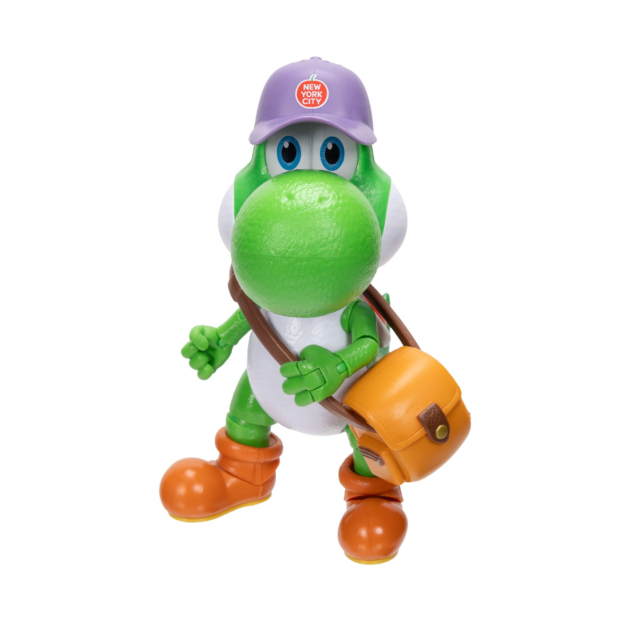 Jakks Pacific The Super Mario Galaxy Movie Yoshi 5" / 12.7cm Action Figure with Accessory, Officially Licensed, 20 Points of Articulation, Includes Cap, Sunglasses and Satchel, for Ages 3+
