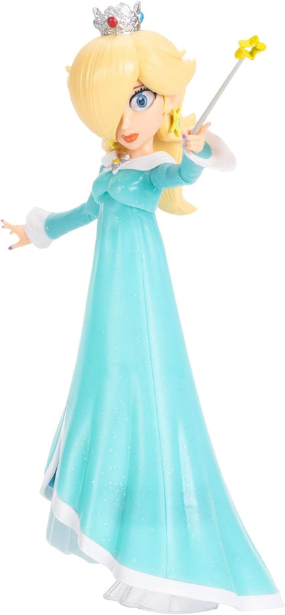 Action figure di Rosalina da 12,7 cm (5 pollici) tratta dal film Super Mario Galaxy, con accessorio, licenza ufficiale Jakks Pacific, 10 punti di articolazione, include la Bacchetta Stellare
