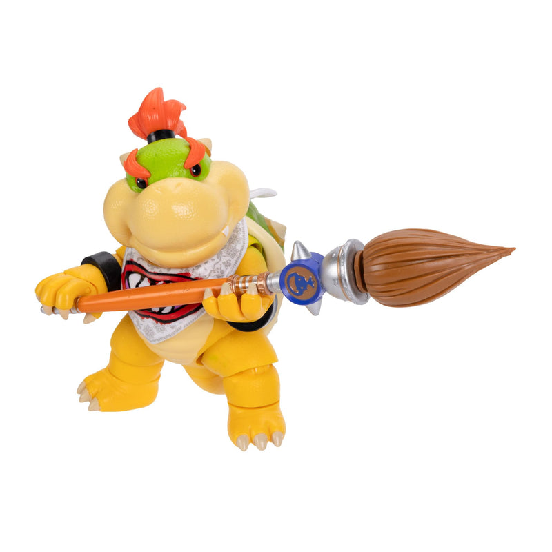 The Super Mario Galaxy Movie Bowser Jr. 5" / 12.7cm Action Figure with Accessory, Officially Licensed by Jakks Pacific, 17 Points of Articulation, Includes Paint Brush Accessory, for Ages 3+
