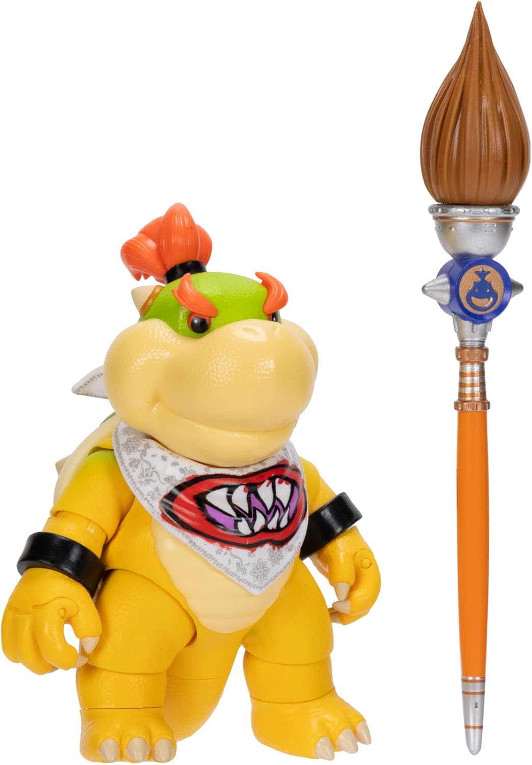 The Super Mario Galaxy Movie Bowser Jr. 5" / 12.7cm Action Figure with Accessory, Officially Licensed by Jakks Pacific, 17 Points of Articulation, Includes Paint Brush Accessory, for Ages 3+