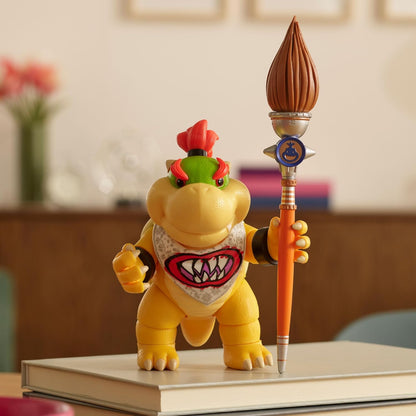 The Super Mario Galaxy Movie Bowser Jr. 5" / 12.7cm Action Figure with Accessory, Officially Licensed by Jakks Pacific, 17 Points of Articulation, Includes Paint Brush Accessory, for Ages 3+