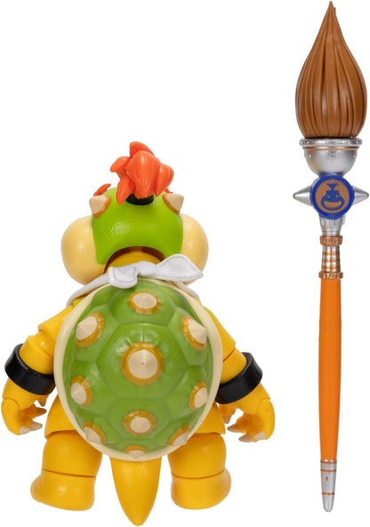 The Super Mario Galaxy Movie Bowser Jr. 5" / 12.7cm Action Figure with Accessory, Officially Licensed by Jakks Pacific, 17 Points of Articulation, Includes Paint Brush Accessory, for Ages 3+
