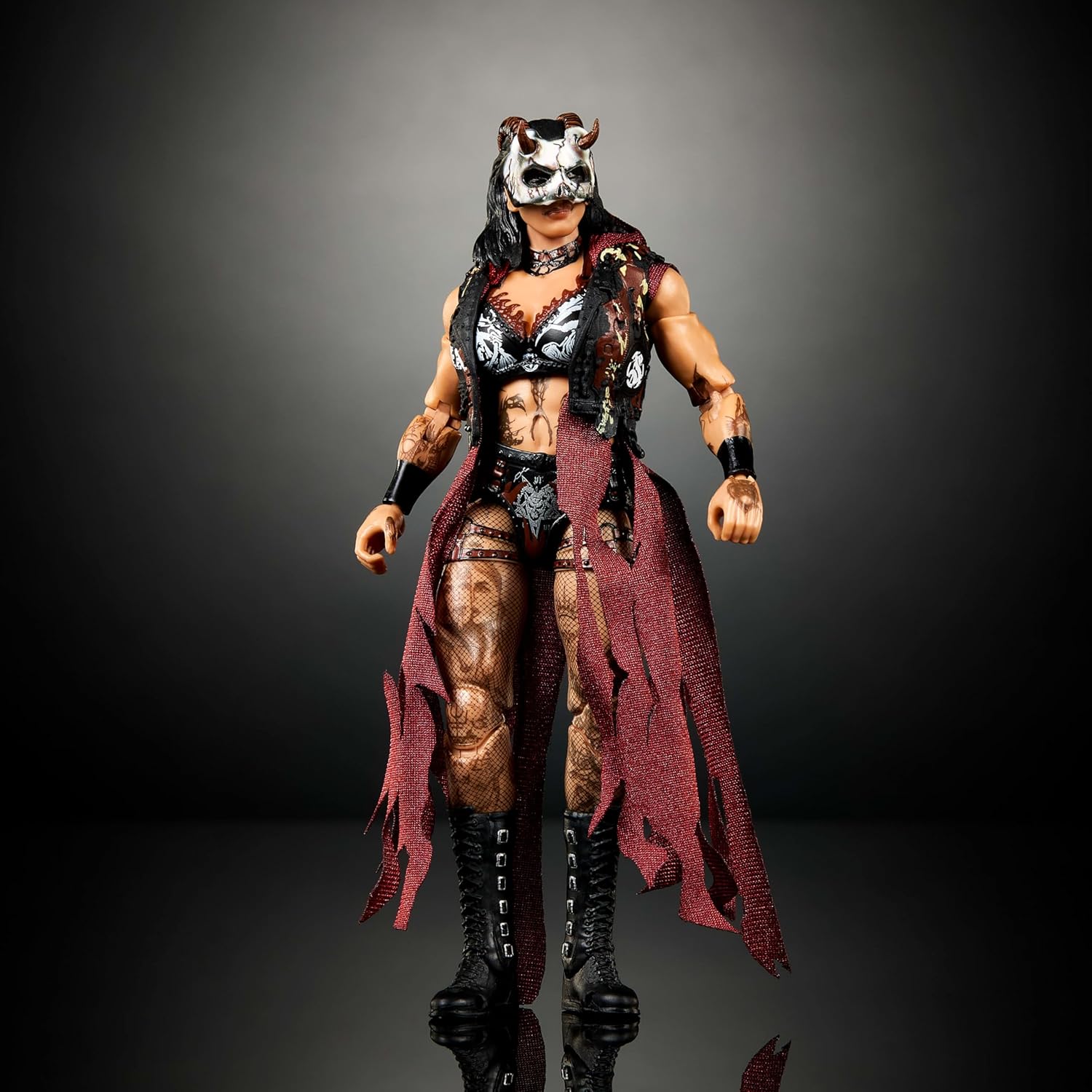 Mattel WWE Ultimate Edition Action Figure & Accessories Set, Rhea Ripley 6-inch Collectible with Swappable Heads & Hands, 30 Articulation Points, JHV96