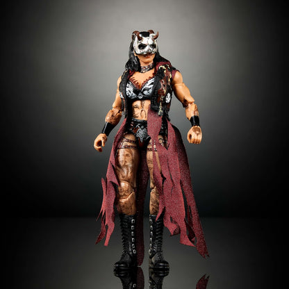 Mattel WWE Ultimate Edition Action Figure & Accessories Set, Rhea Ripley 6-inch Collectible with Swappable Heads & Hands, 30 Articulation Points, JHV96