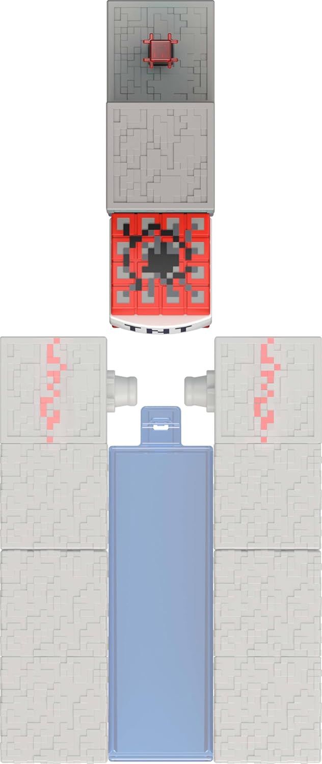 Mattel Minecraft - Creeper Pietra Rossa, set da collezione ispirato al videogioco con action figure del personaggio Creeper, accessorio e Pezzo da Costruzione Pietra Rossa incluso, 6+ anni, JJR92