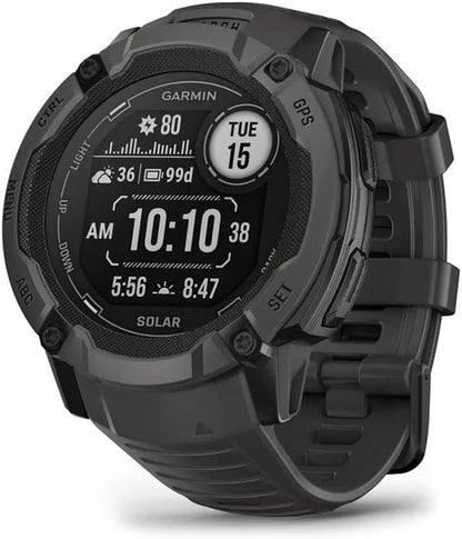Garmin Instinct 2X Solar – GPS-Smartwatch mit unendlicher Akkulaufzeit im Smartwatch-Modus, über 40 Sport-Apps, Smart Notifications, GarminPay, Trainingszustand, Fitnessalter, Schlafanalyse