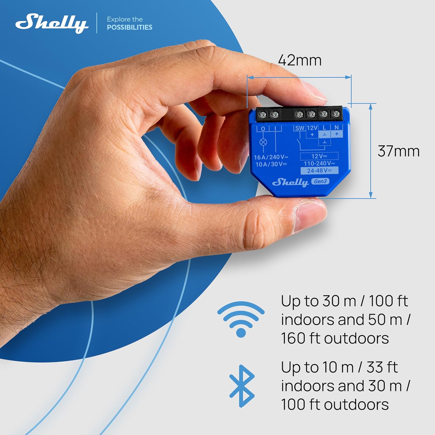 Shelly Relais ``1 Gen3 4er Pack`` max 16A