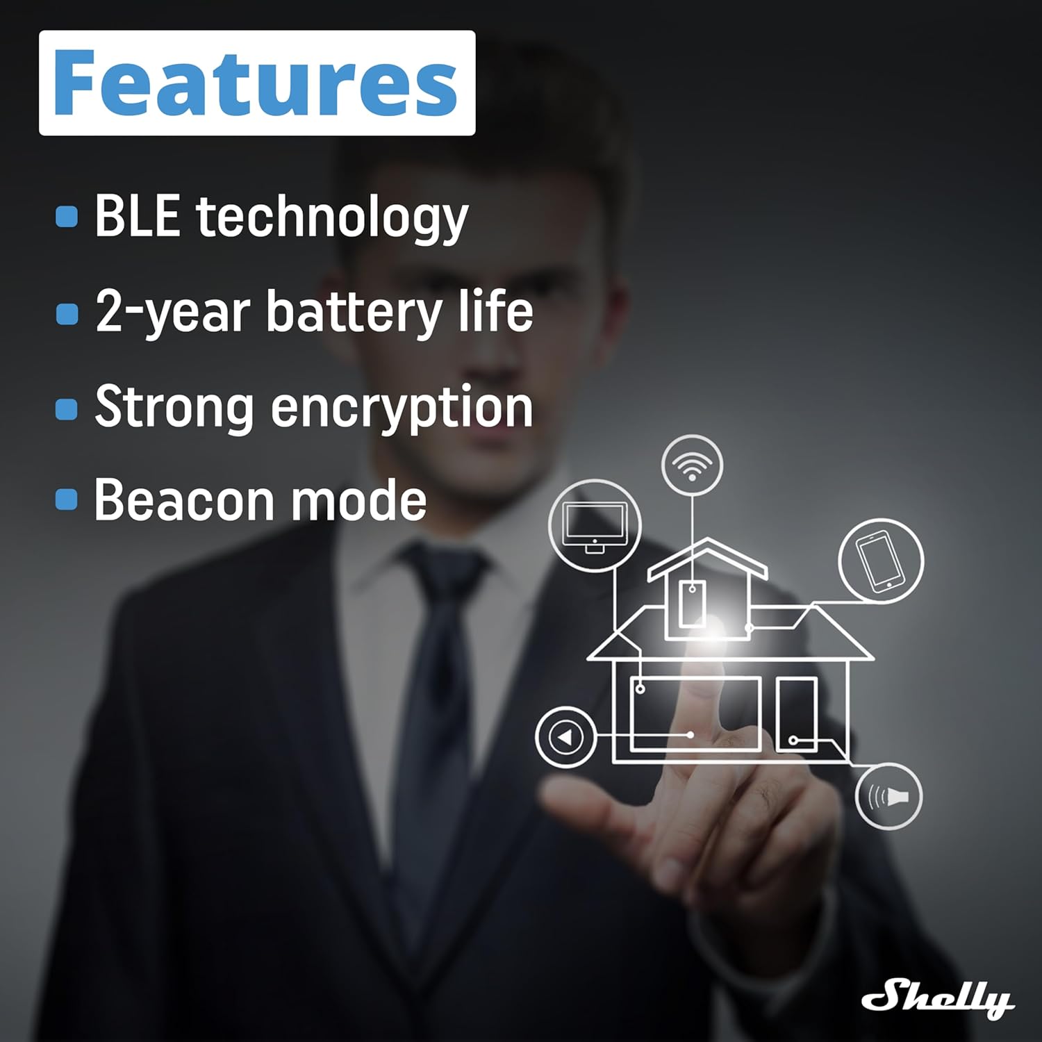 Shelly Plug & Play ``Blu RC Button 4`` Fer