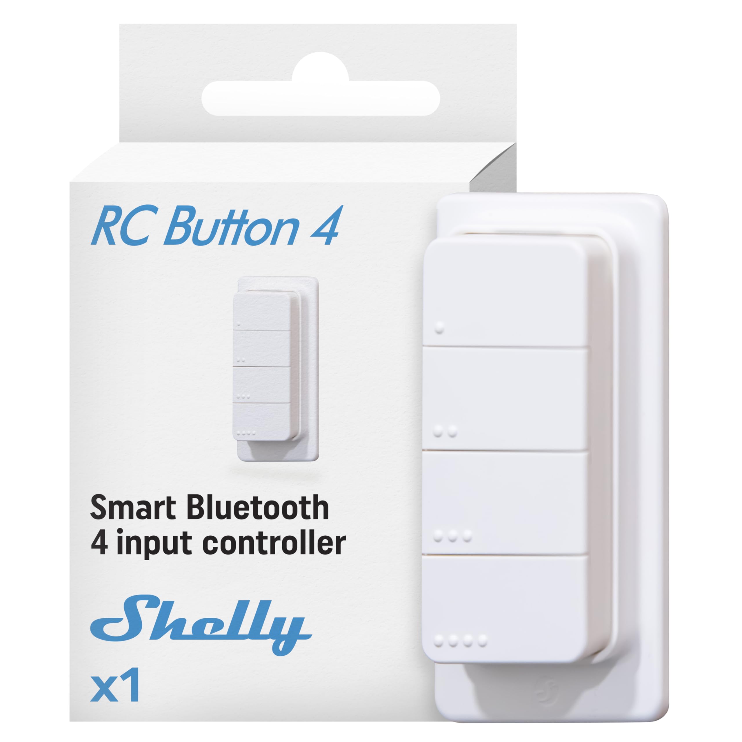 Shelly Plug & Play ``Blu RC Button 4`` Fer