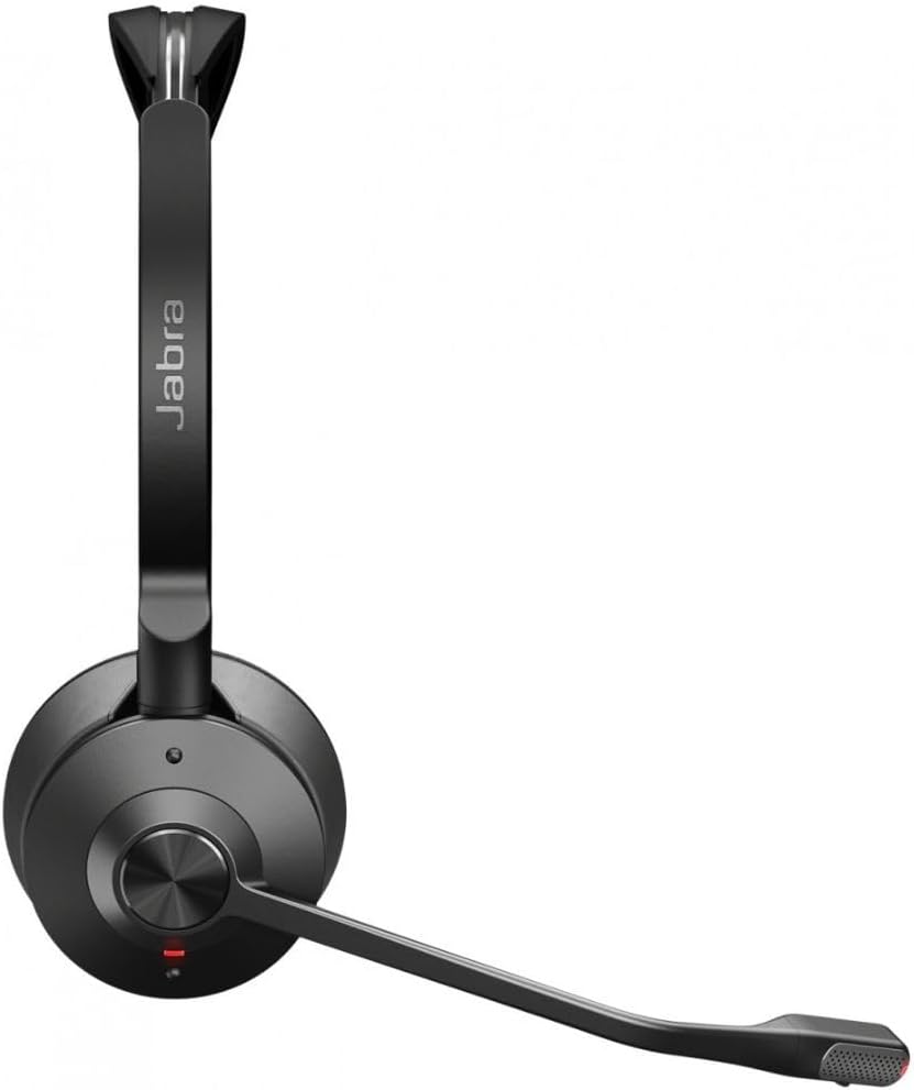Jabra Engage 55 SE Stereo-Headset UC, Link 400a DECT-Adapter USB-A, 1,2 m USB-C-auf-USB-A-Kabel, Tragetasche, Garantie und Warnhinweise (Sicherheitsdatenblätter)
