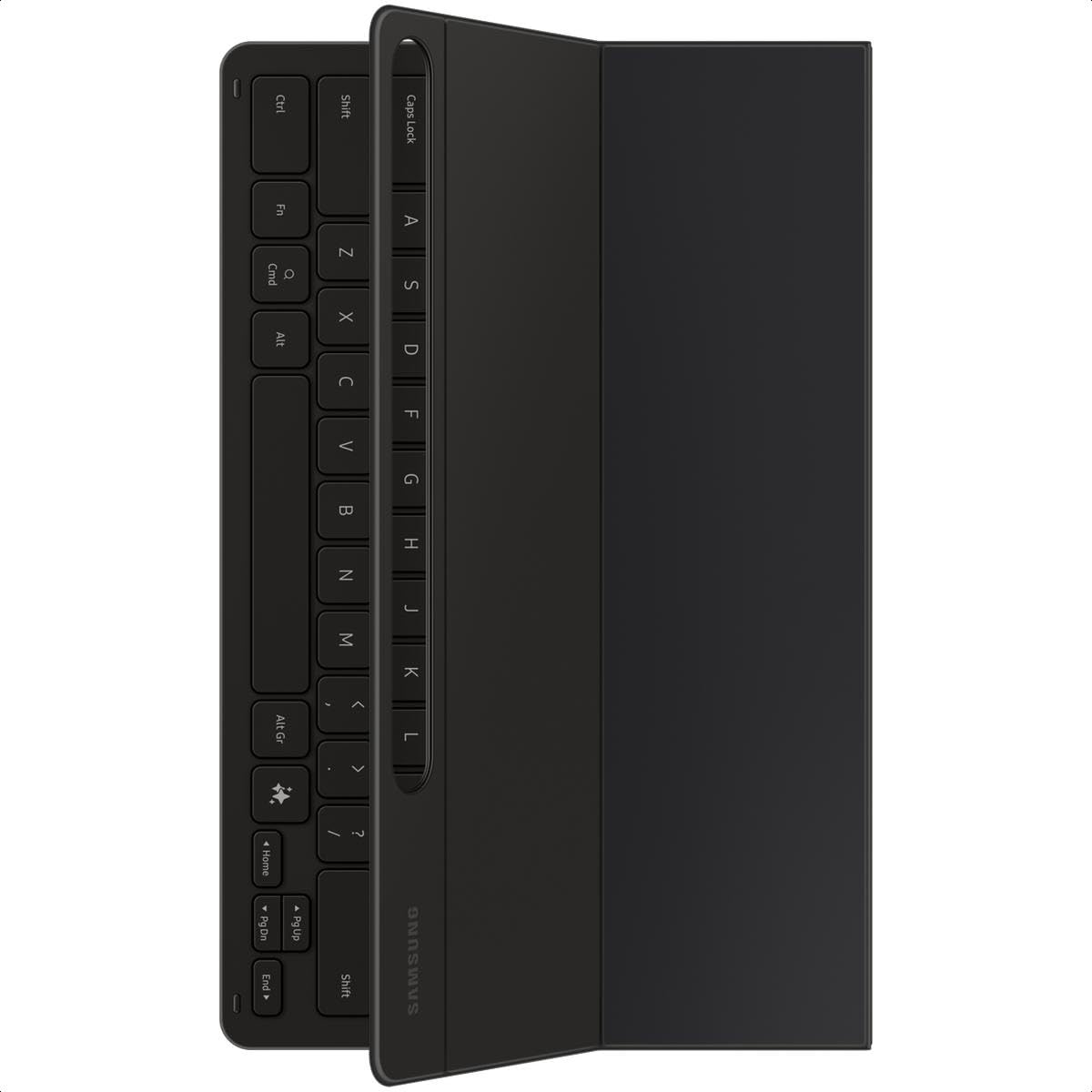 Samsung Galaxy Tab S10+, Tab S9+, Tab S9 FE+ Case with QWERTY Keyboard and AI Button, One Piece Case, Black