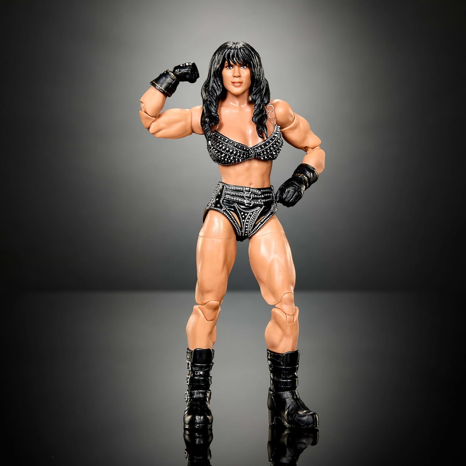 Mattel WWE Elite Collection Action Figure & Accessories, Premium Live Event Chyna Set, SummerSlam Series with Jesse “The Body” Ventura Build-A-Figure Parts