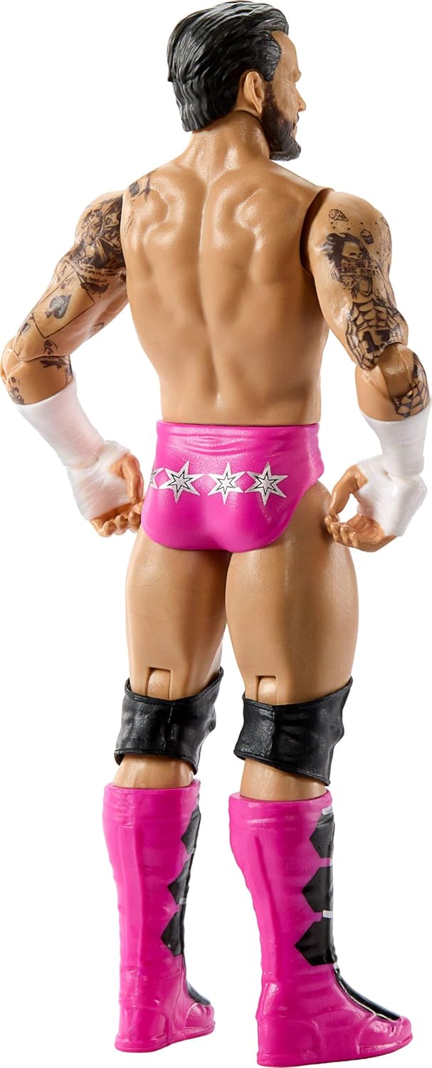 Mattel WWE CM Punk Action Figure, Main Event Series #164, 6-inch Collectible Superstar with 14 Articulation Points & Life-Like Look, JHJ07