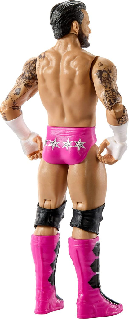 Mattel WWE CM Punk Action Figure, Main Event Series #164, 6-inch Collectible Superstar with 14 Articulation Points & Life-Like Look, JHJ07
