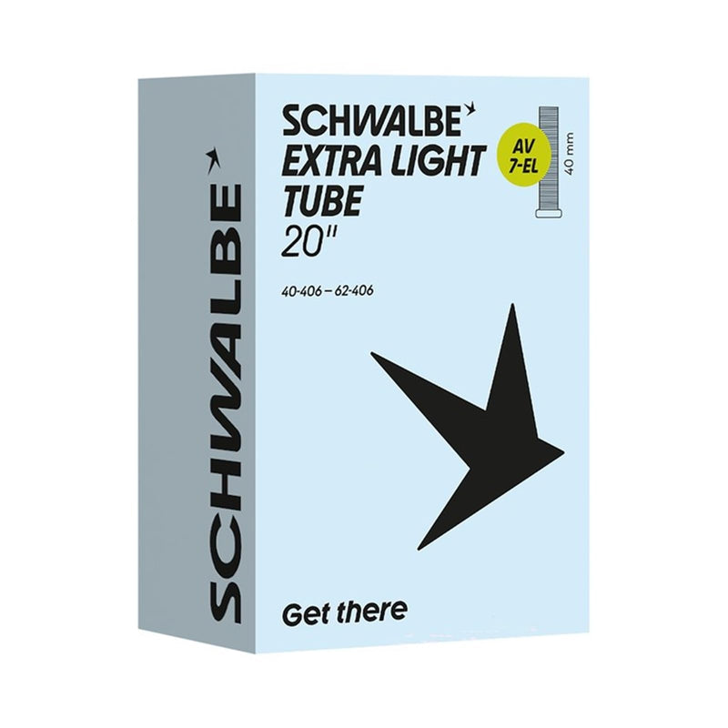 Schwalbe Bicycle Inner Tube AV7-EL Extra Light 40/60-406 IB AGV 40 mm