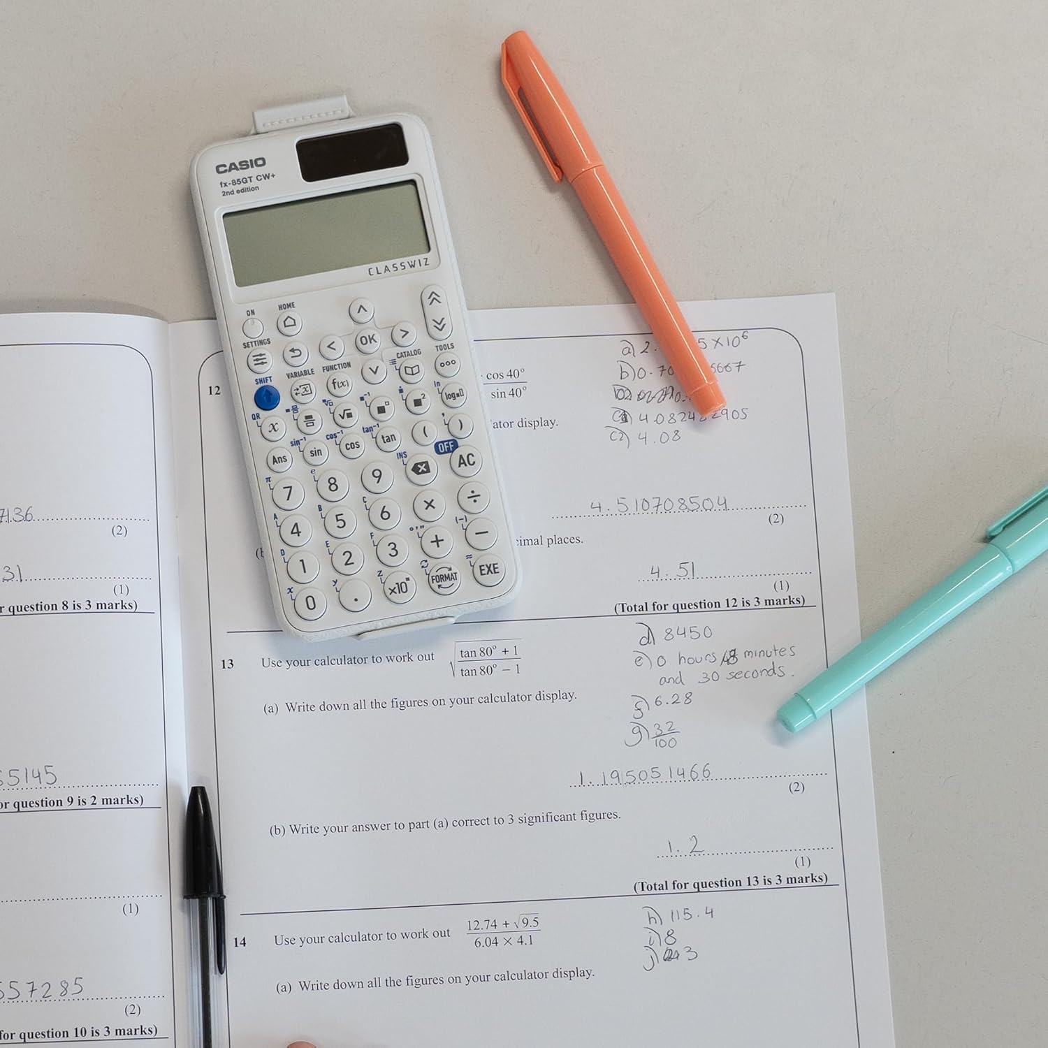 Casio fx-85GTCW+ Scientific Calculator White (UK Version) - Upgrade from previous fx-85GTCW model