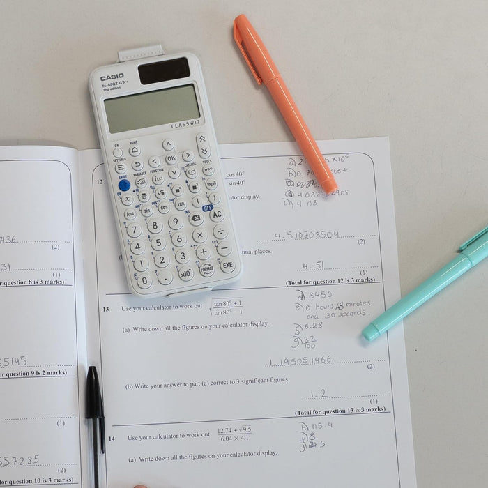 Casio fx-85GTCW+ Scientific Calculator White (UK Version) - Upgrade from previous fx-85GTCW model