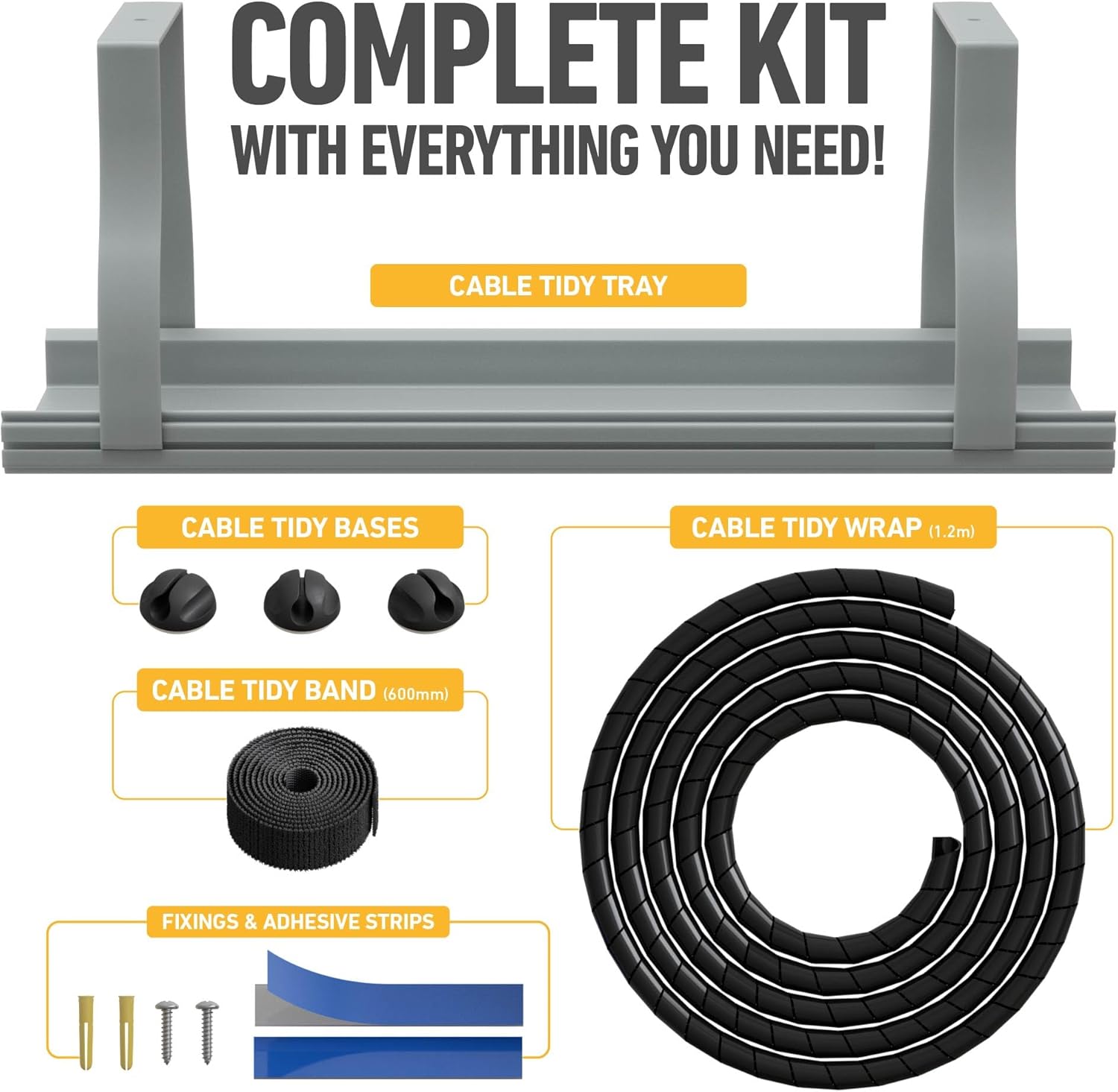 D-Line Desk Cable Organiser Kit Dck