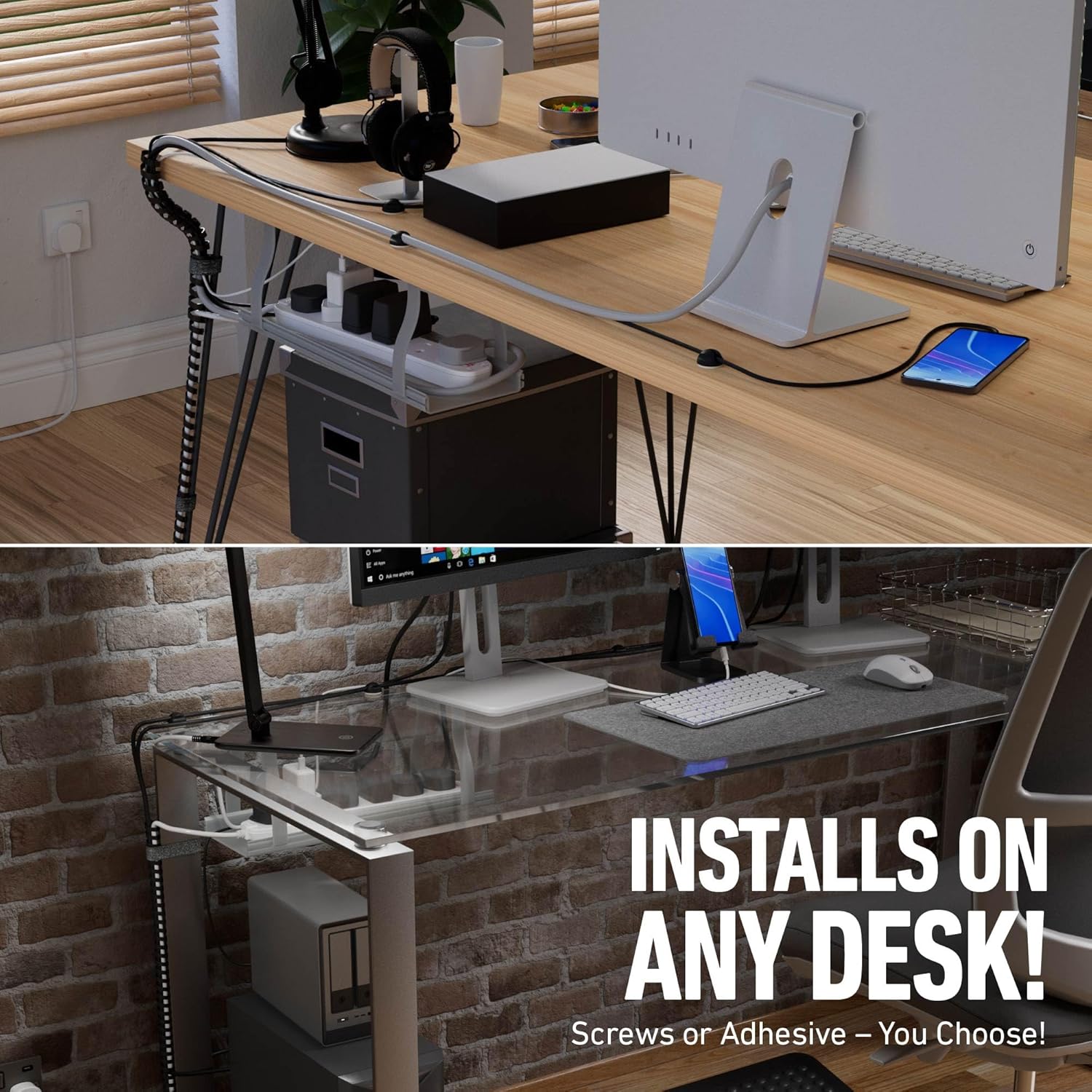 D-Line Desk Cable Organiser Kit Dck