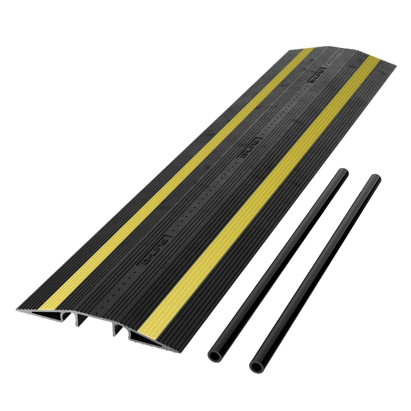 D-Line Ultra Drop Over Cable Protector – Lightweight, Durable, and High-Visibility Cable Cover - 1x 1m Length c/w connecting rods - 46mm (W) x 20mm (H) Cable Cavity