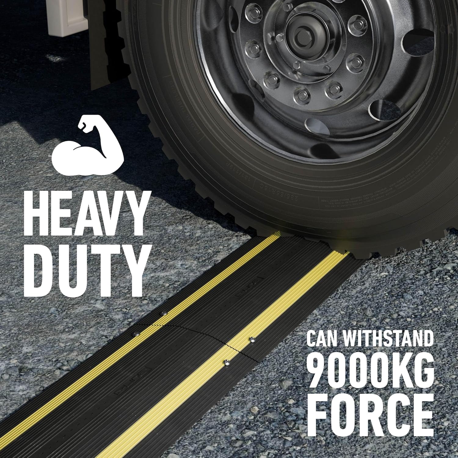 D-Line Ultra Drop Over Cable Protector – Lightweight, Durable, and High-Visibility Cable Cover - 1x 1m Length c/w connecting rods - 46mm (W) x 20mm (H) Cable Cavity