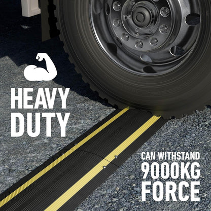D-Line Ultra Drop Over Cable Protector – Lightweight, Durable, and High-Visibility Cable Cover - 1x 1m Length c/w connecting rods - 46mm (W) x 20mm (H) Cable Cavity