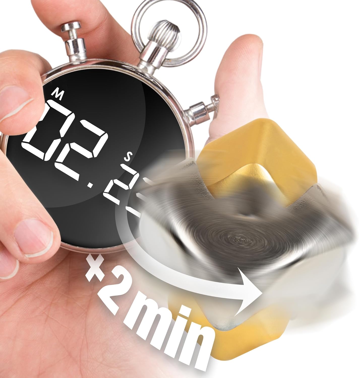 bopster Fidget Cube Handspinner | Handspinner aus eloxiertem Metall | Sensorisches Zappelspielzeug und Stressabbau für Kinder und Erwachsene | ADHS, ADS, Autismus | Silber & Gold