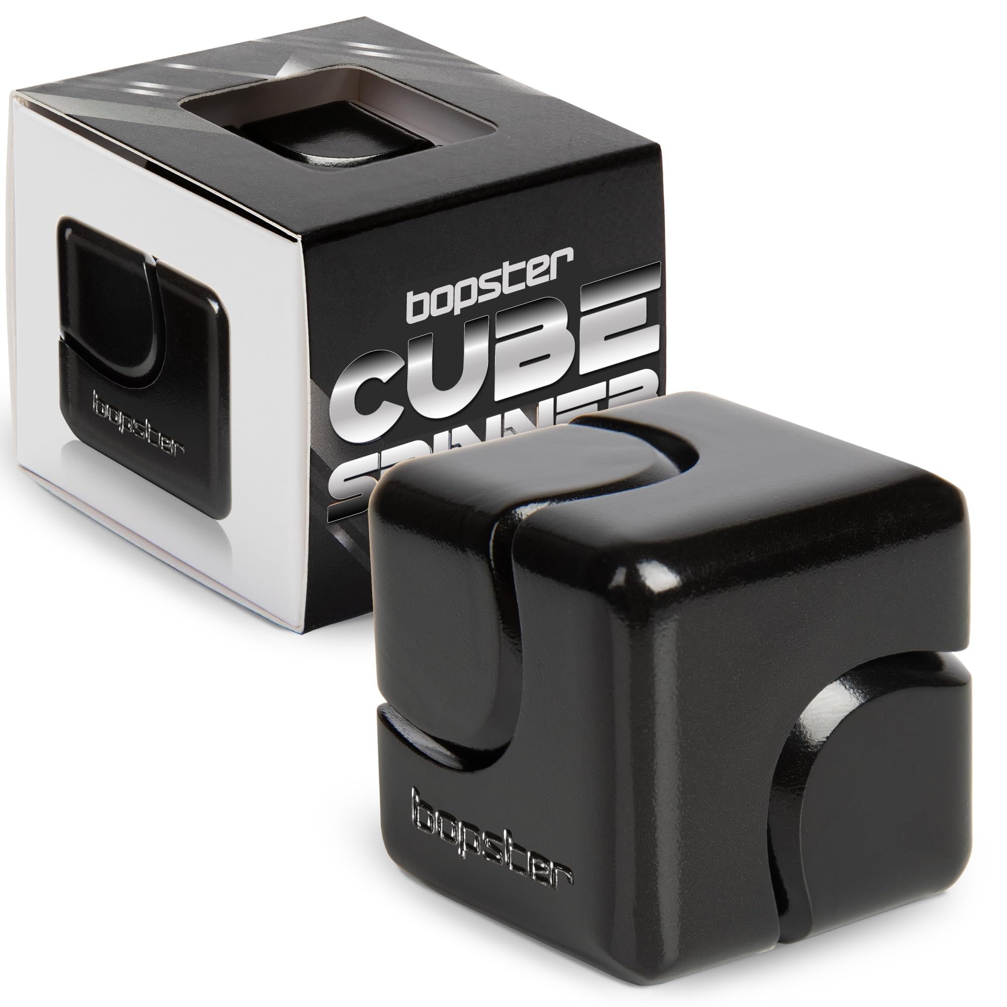 bopster Fidget Cube Handspinner | Handspinner aus eloxiertem Metall | Sensorisches Zappelspielzeug und Stressabbau für Kinder und Erwachsene | ADHS, ADS, Autismus |