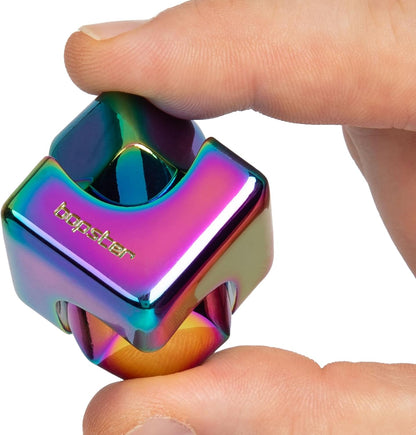bopster Fidget Cube Handspinner | Handspinner aus eloxiertem Metall | Sensorisches Spielzeug und Stressabbau für Kinder und Erwachsene | ADHS, ADS, Autismus Schimmernd