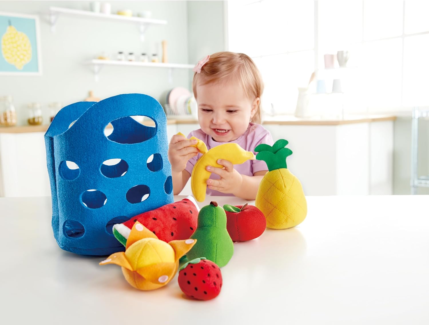 Hape E3169 Fruitmand - Zachte Voedingsaccessoires - Geschikt voor 18 maanden en ouder