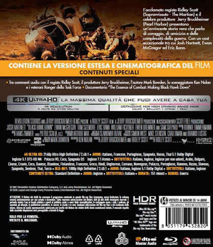 Blu-Ray 4K Uhd Black Hawk Down (4K Ultra Hd + Blu-Ray