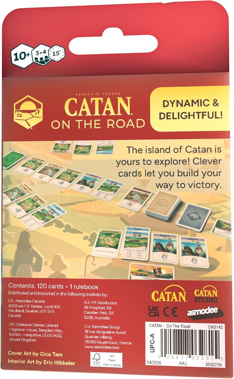 CATAN - On The Road | Strategic Travel Family Card Game | Ages 10+ | 3-4 Players | 15 Minutes Playing Time
